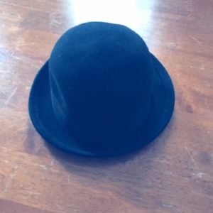 Black Wool Bowler Hat